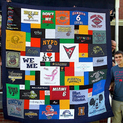 T-shirt quilt by Too Cool T-shirt Quilt